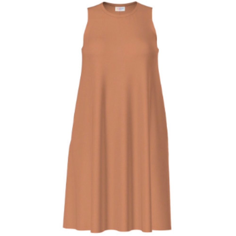 LuLaRoe Pumpkin Spice Charlotte Sleeveless Swing Dress